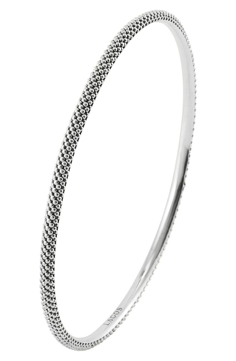 LAGOS Caviar Bangle, Alternate, color, Sterling Silver