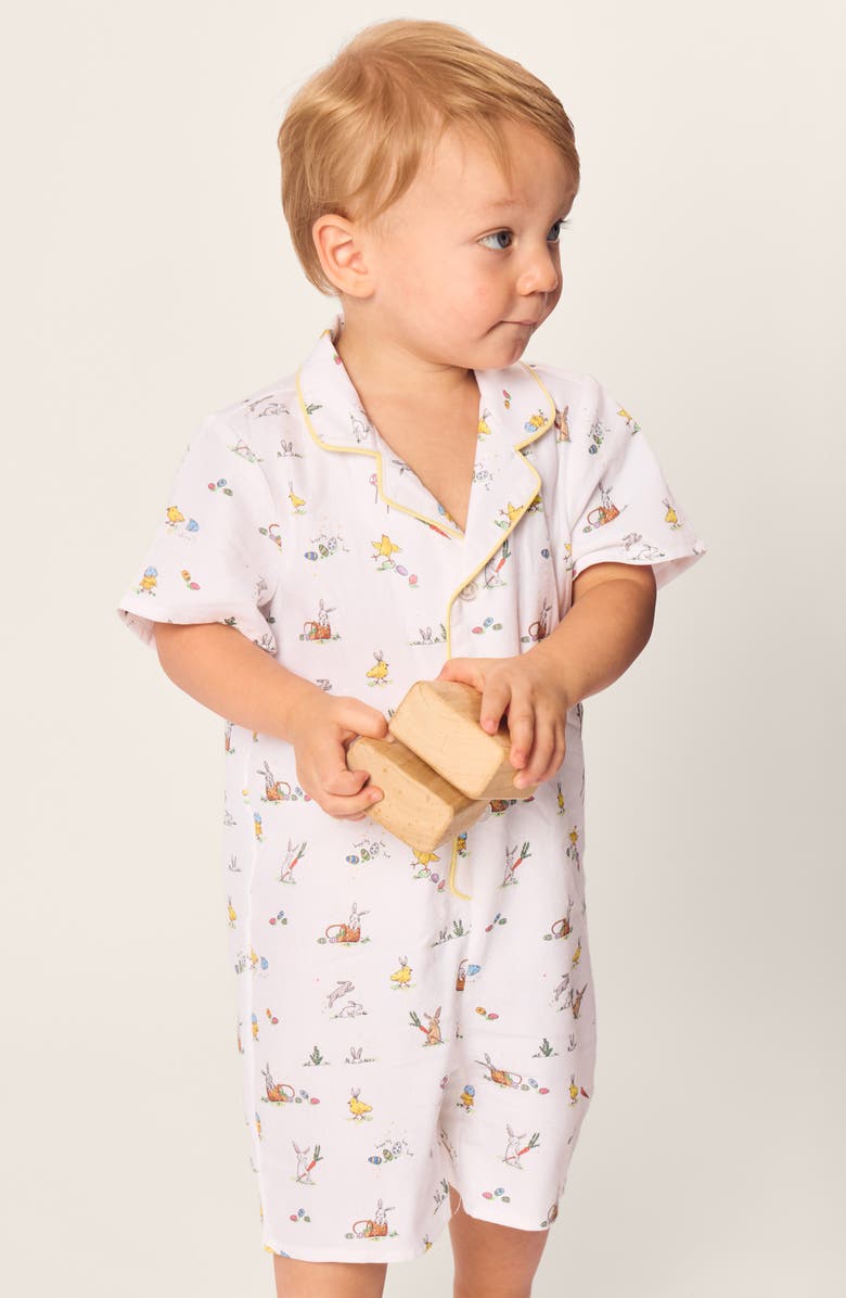 Petite Plume Easter Fitted Twill One-Piece Pajamas, Alternate, color, 