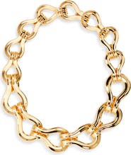 Lele Sadoughi Entwined Buckle Collar Necklace