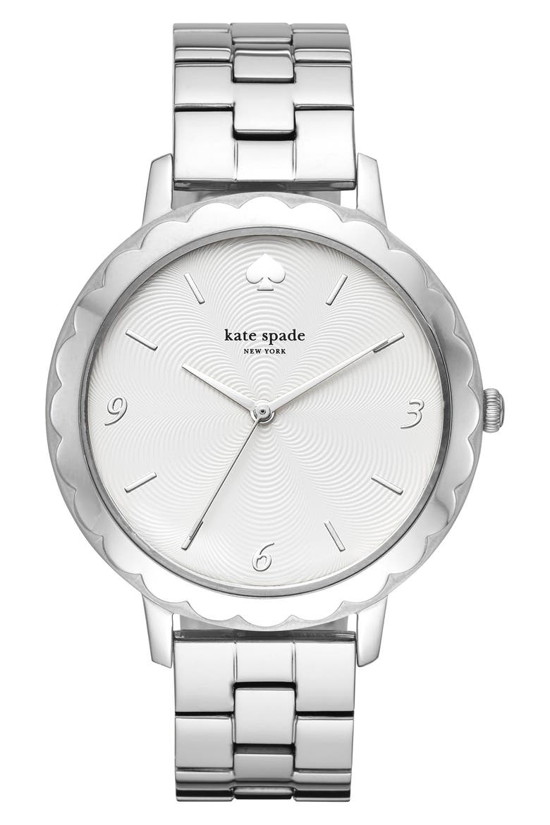 metro bracelet watch, 38mm, Main, color, SILVER