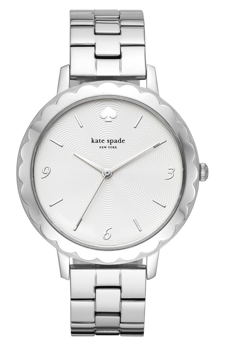 Kate Spade New York metro bracelet watch, 38mm, Main, color, Silver