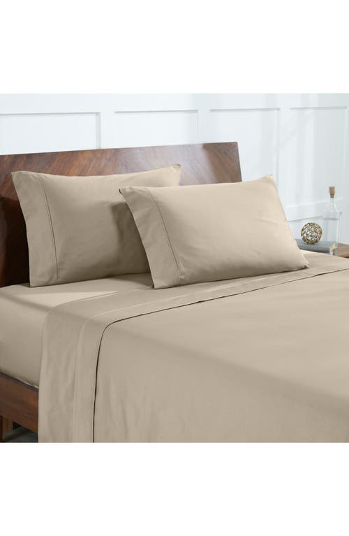 Modern Threads Solid 400 Thread Count Egyptian Cotton Sheet Set In Tan