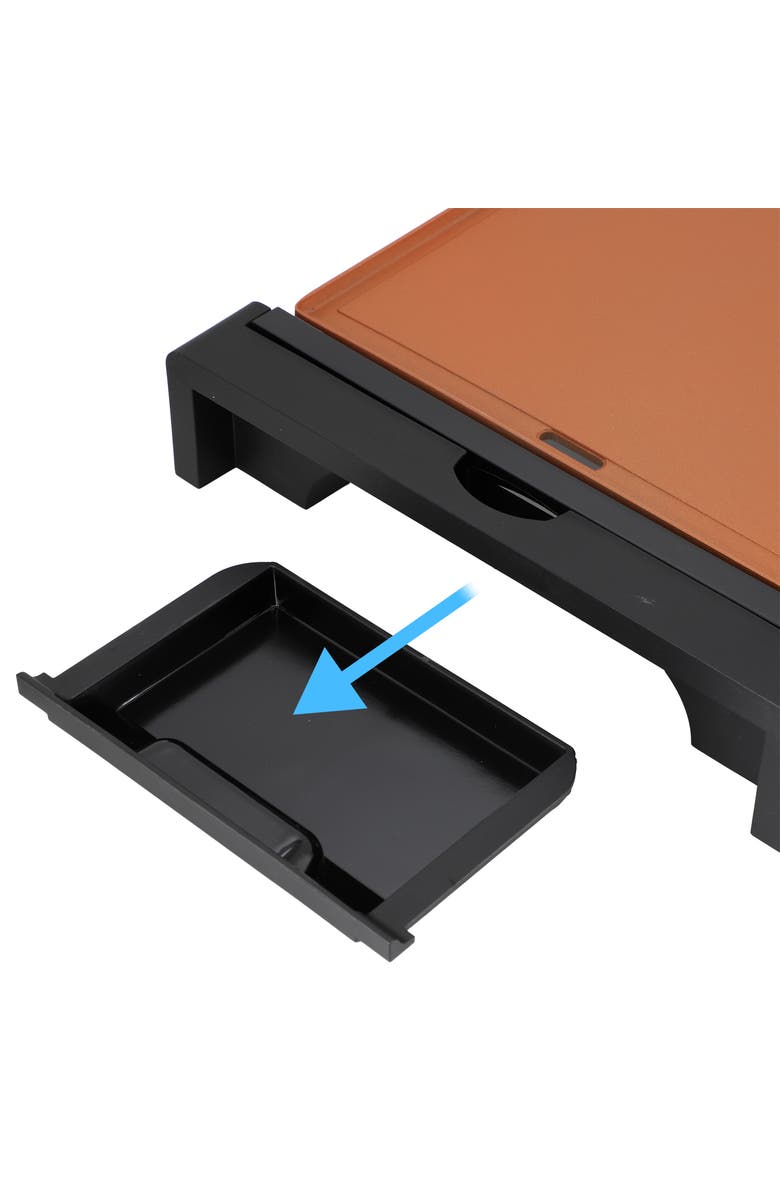 Megachef 21.63 Inch Copper Electric Grill with Non-Stick Coating, Alternate, color, Black