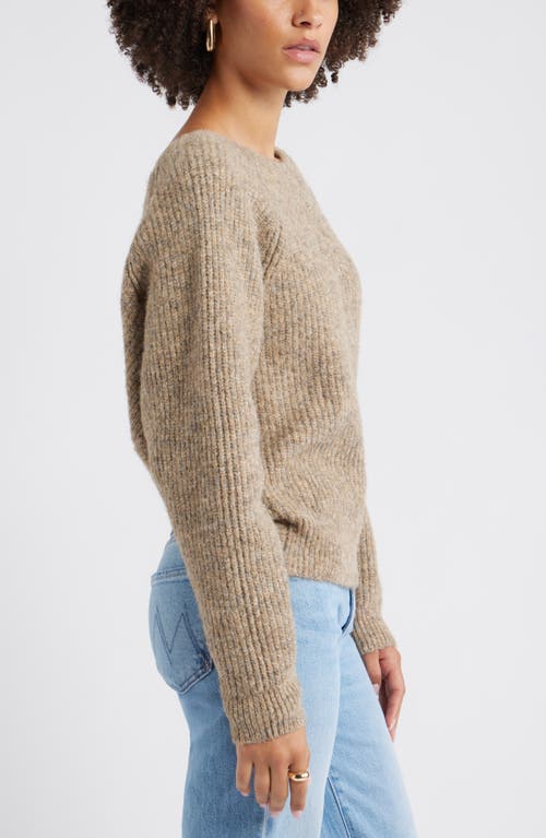 Open Edit Twist Reversible Sweater In Animal Print