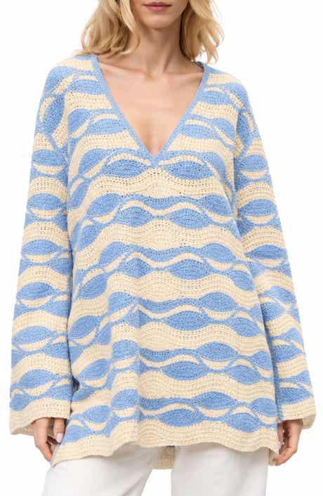 Scallop Crochet Tunic Sweater