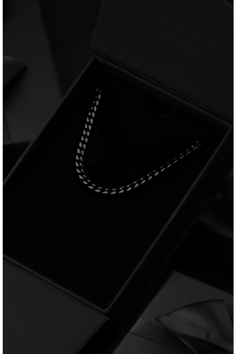 Men's Cuban Link Necklace, Alternate, color, BLACK