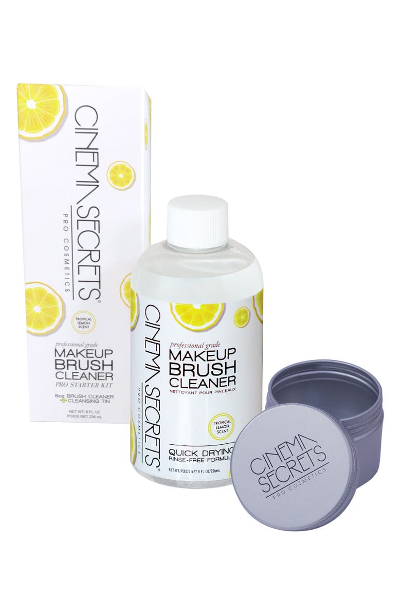 Cinema Secrets Professional Makeup Brush Cleaner Kit $28 Value, Alternate, color, Lemon