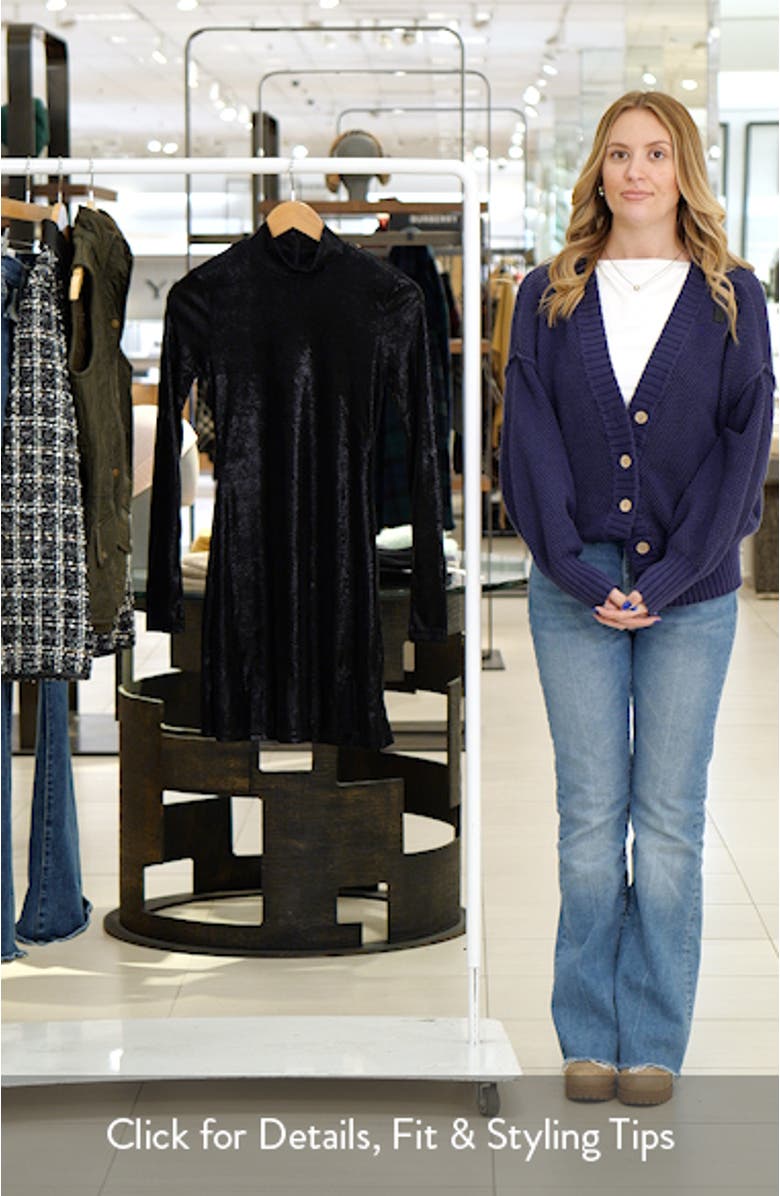 Taylor Metallic Long Sleeve Minidress, sales video thumbnail