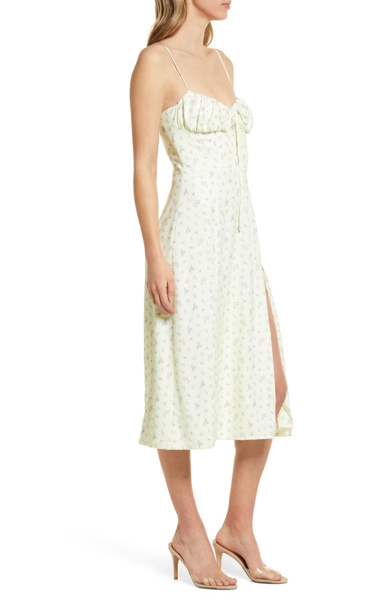 HOUSE OF CB Carina Bustier Midi Dress, Alternate, color, Yellow