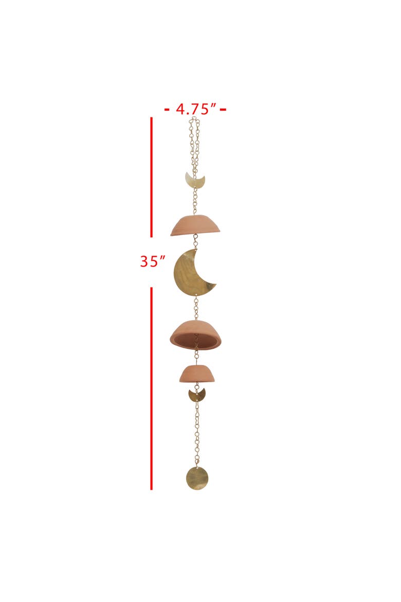 Moon Brass Terracotta & Metal Wall Hanging, Alternate, color, Brown