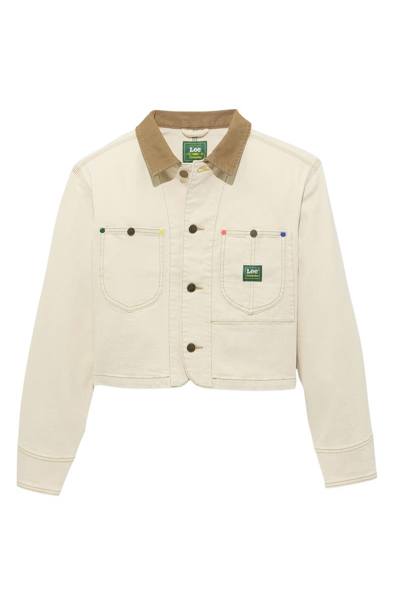 Lee x Crayola Cropped Chore Jacket, Alternate, color, Ecru