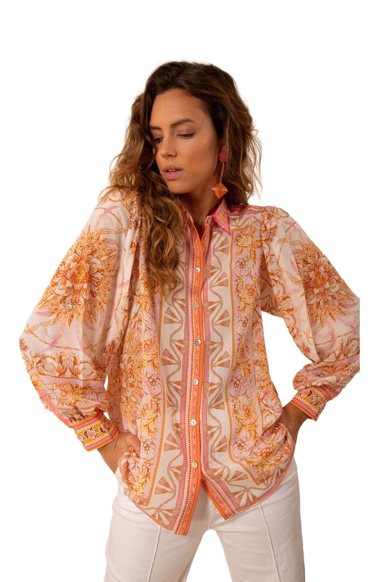 Hale Bob Ryleigh Silk Top, Alternate, color, 