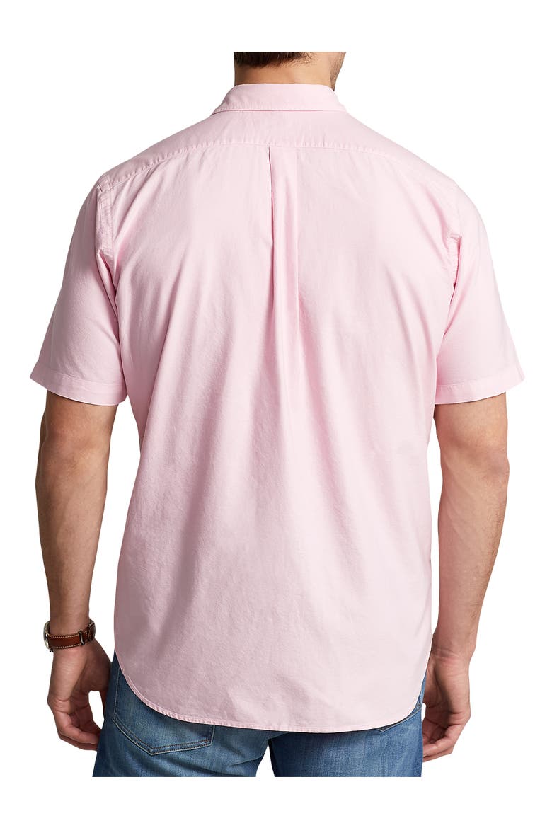 Big & Tall Classic Fit Garment-Dyed Solid Oxford Sport Shirt, Alternate, color, CARMEL PINK