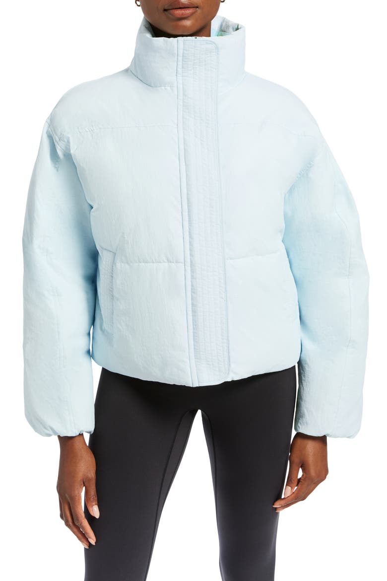 Crop Puffer Jacket, Main, color, ICE MELT