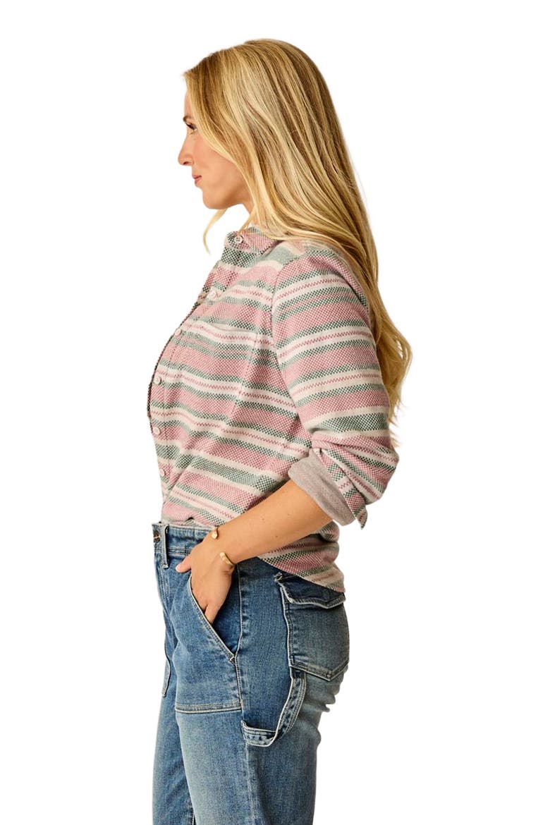 Fairbanks Supersoft Shirt, Alternate, color, Bistro Block Stripe