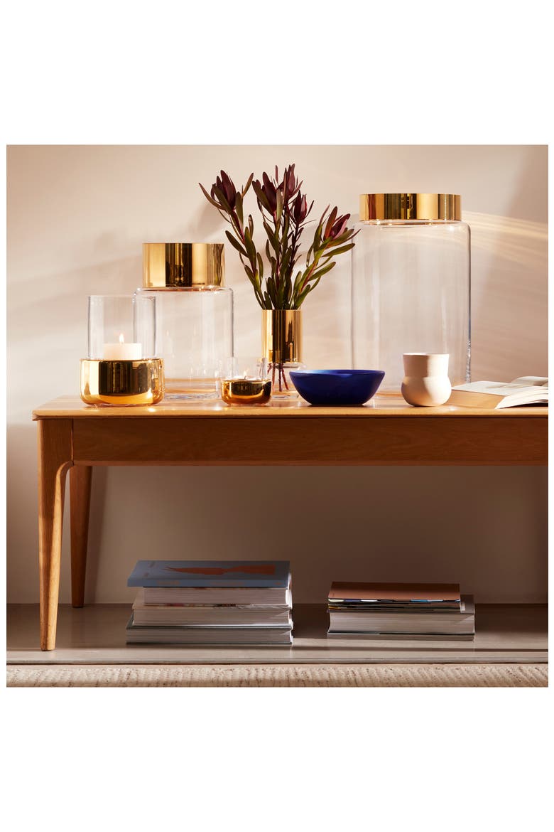 Aurum Vase, Alternate, color, CLEAR/ GOLD