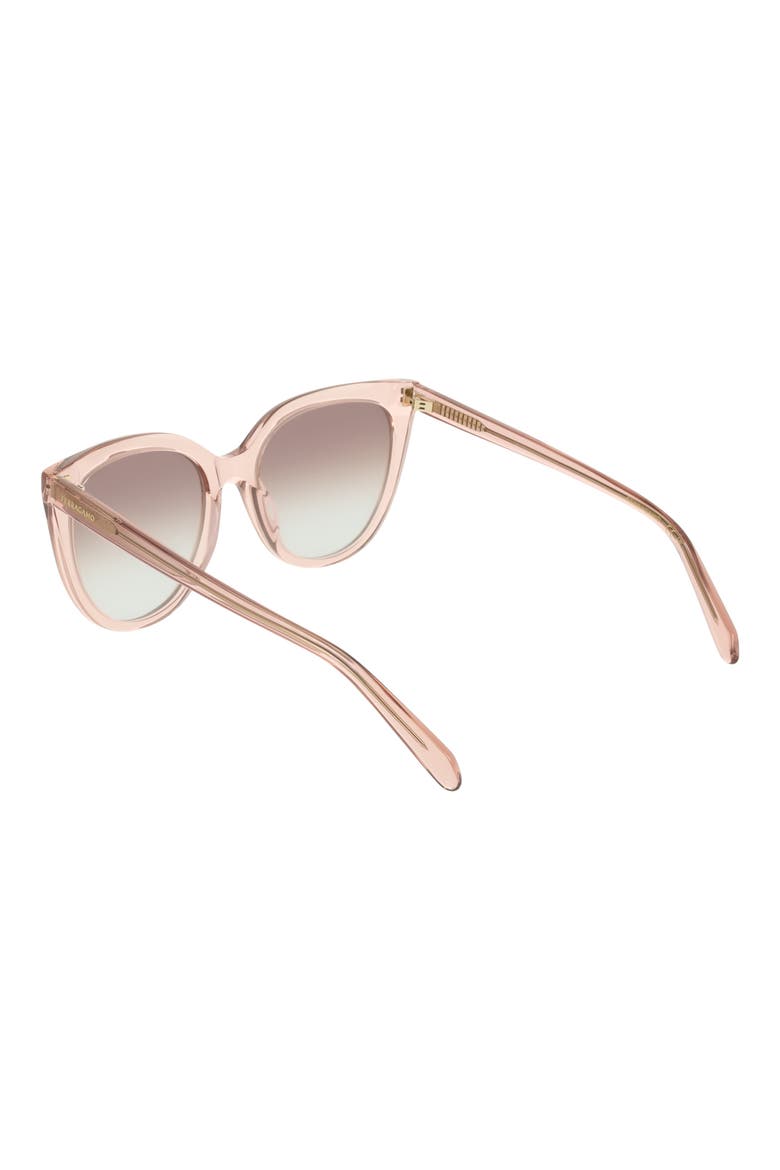 56mm Gradient Cat Eye Sunglasses, Alternate, color, TRANSPARENT ROSE