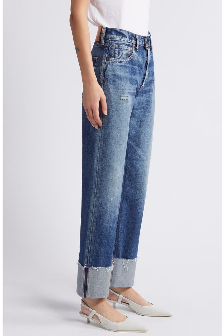 MV Bardmoor Distressing Straight Leg Jeans, Alternate, color, BLUE