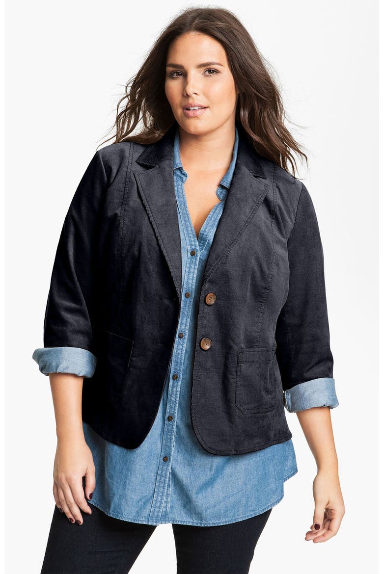 Corduroy Jacket, Main, color, WASHED GREY EBONY