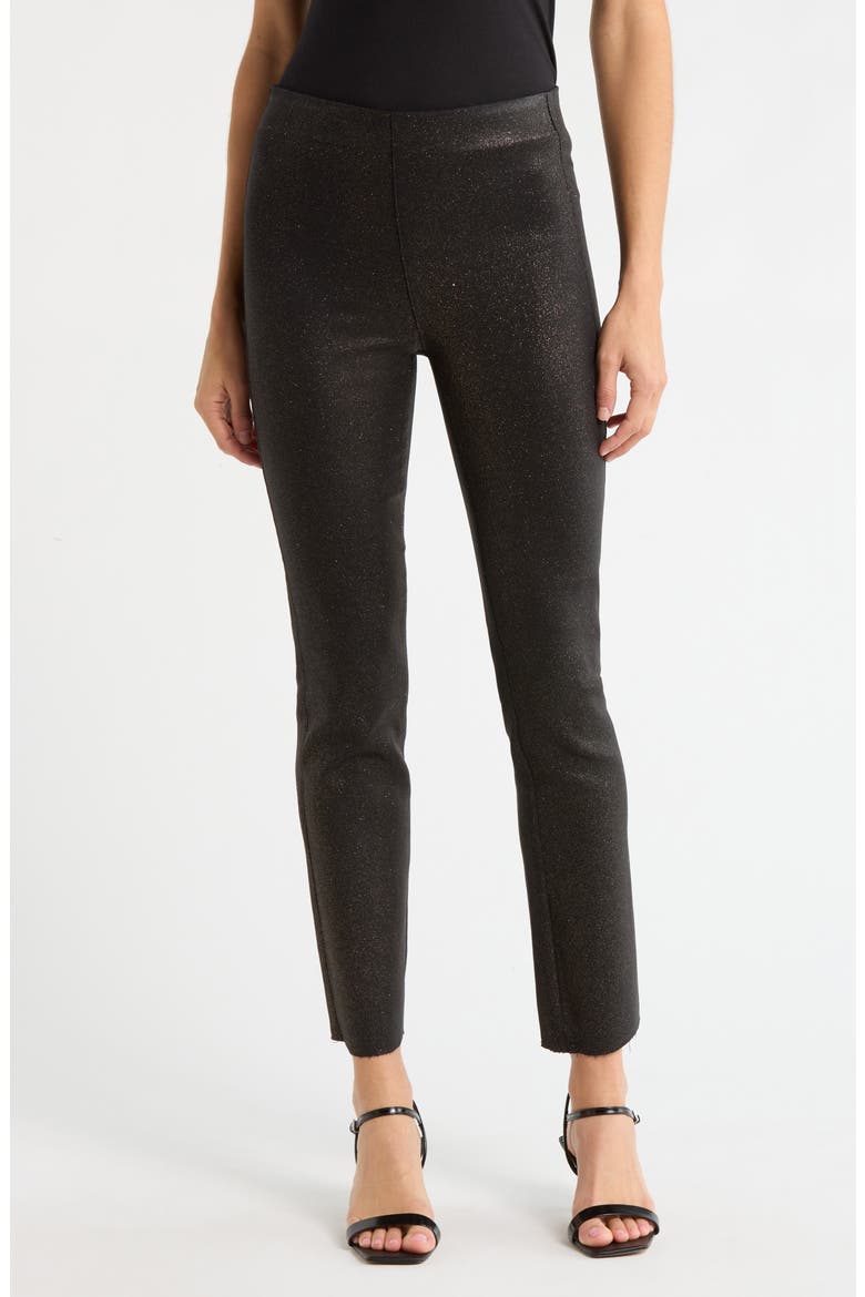 Derry Illusion Pull-On Pants, Main, color, BLACK WITH GOLD GLITTER