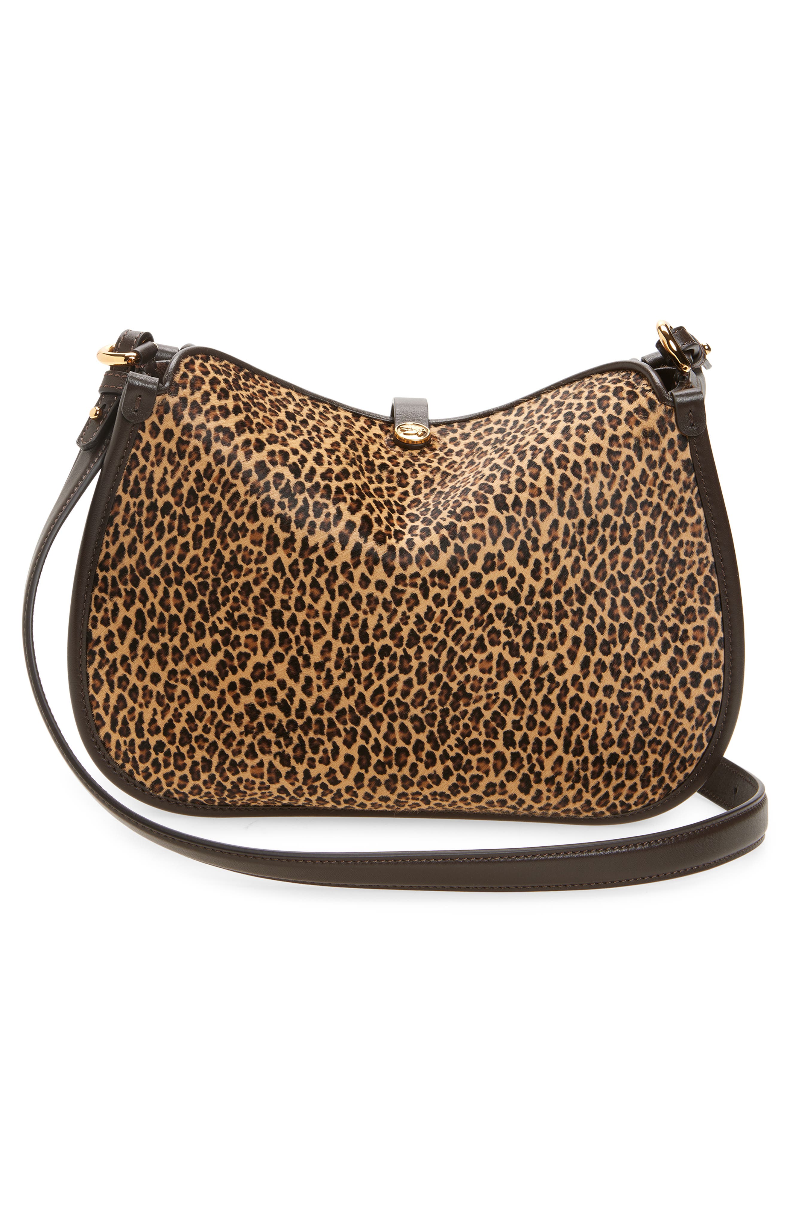 Etro Medium Pony Leopard Print Genuine Calf Hair Shoulder Bag, Alternate, color, Beige M0121