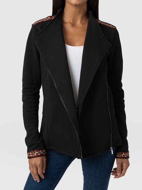 Shop Saint + Sofia Cotton Biker Jacket