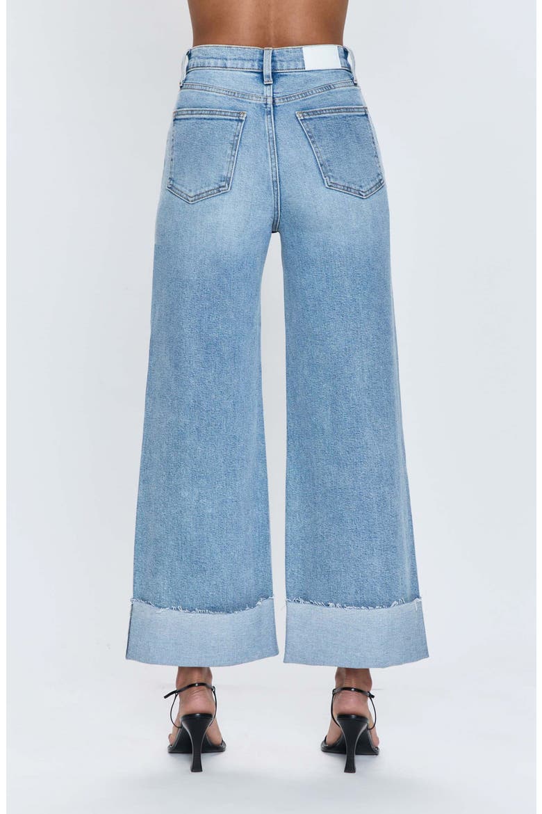 Lana Raw Hem Ankle Wide Leg Jeans, Alternate, color, SNOWCAT