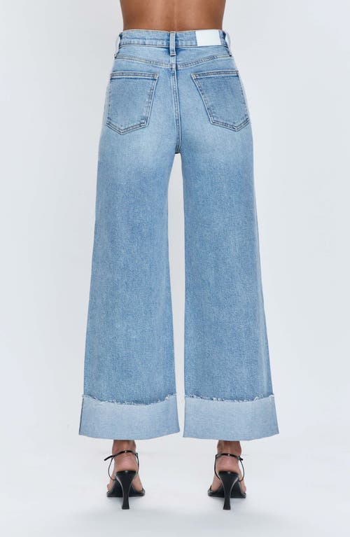 Pistola Lana Raw Hem Ankle Wide Leg Jeans In Snowcat