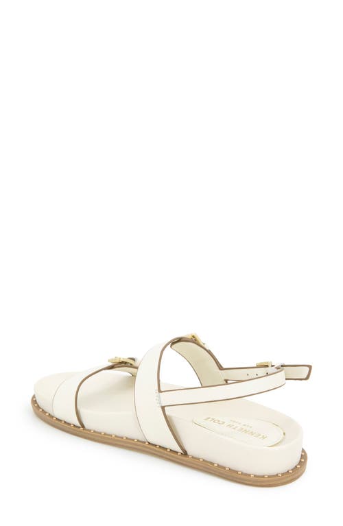Kenneth Cole Drinity Flat Slingback Sandal In Cream Leather