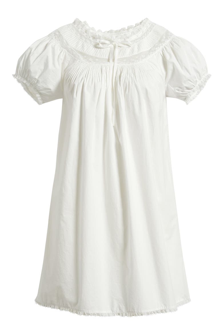 Daphne Lace Detail Organic Cotton Minidress, Alternate, color, SALT