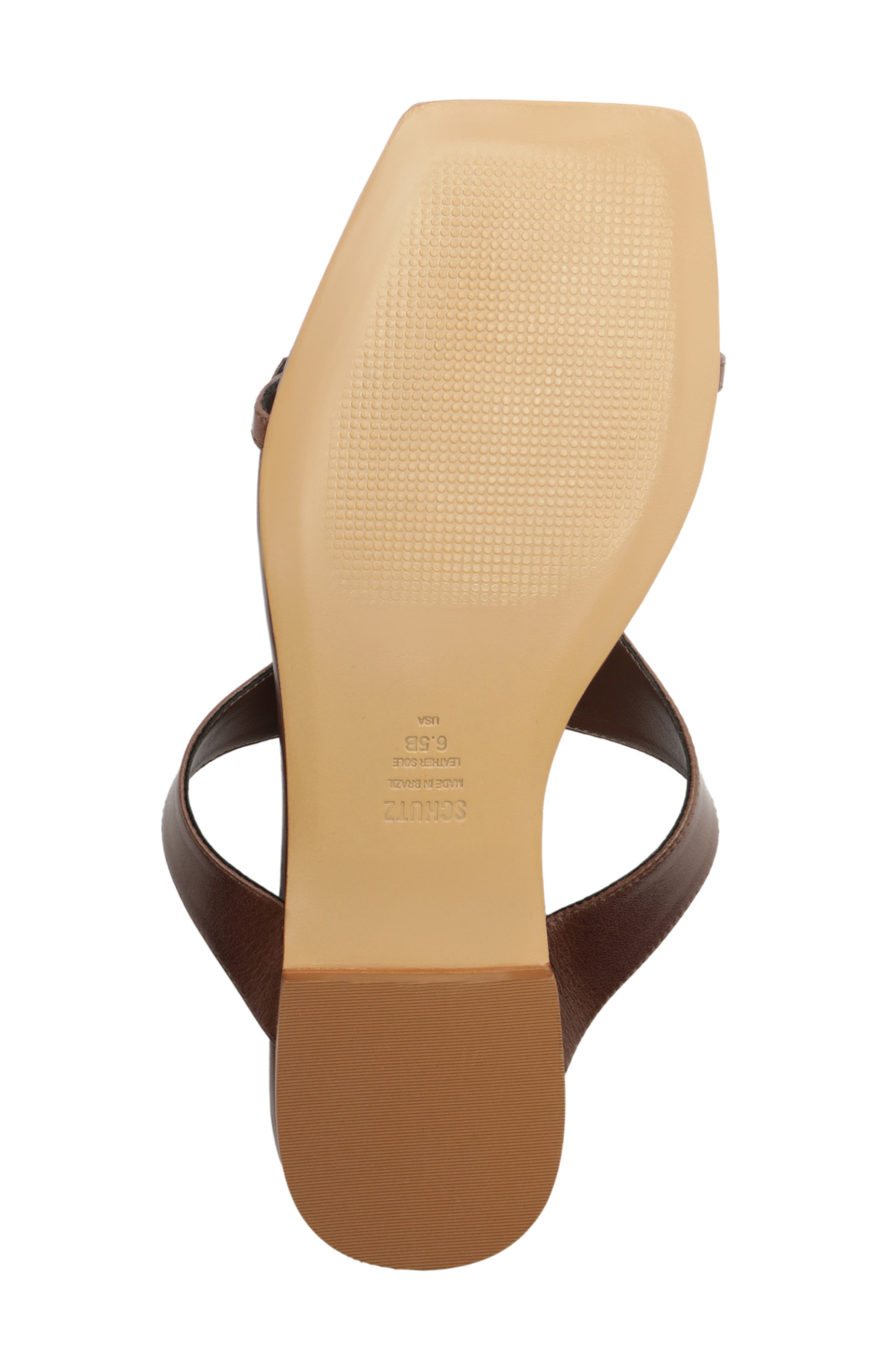 Schutz Tana Flat Flip-Flop, Alternate, color, Root Brown