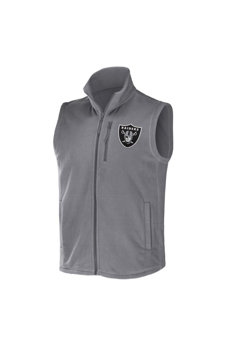 NFL X DARIUS RUCKER Men's NFL x Darius Rucker Collection by Fanatics Gray Las Vegas Raiders Polar Fleece Full-Zip Vest, Alternate, color, Gray