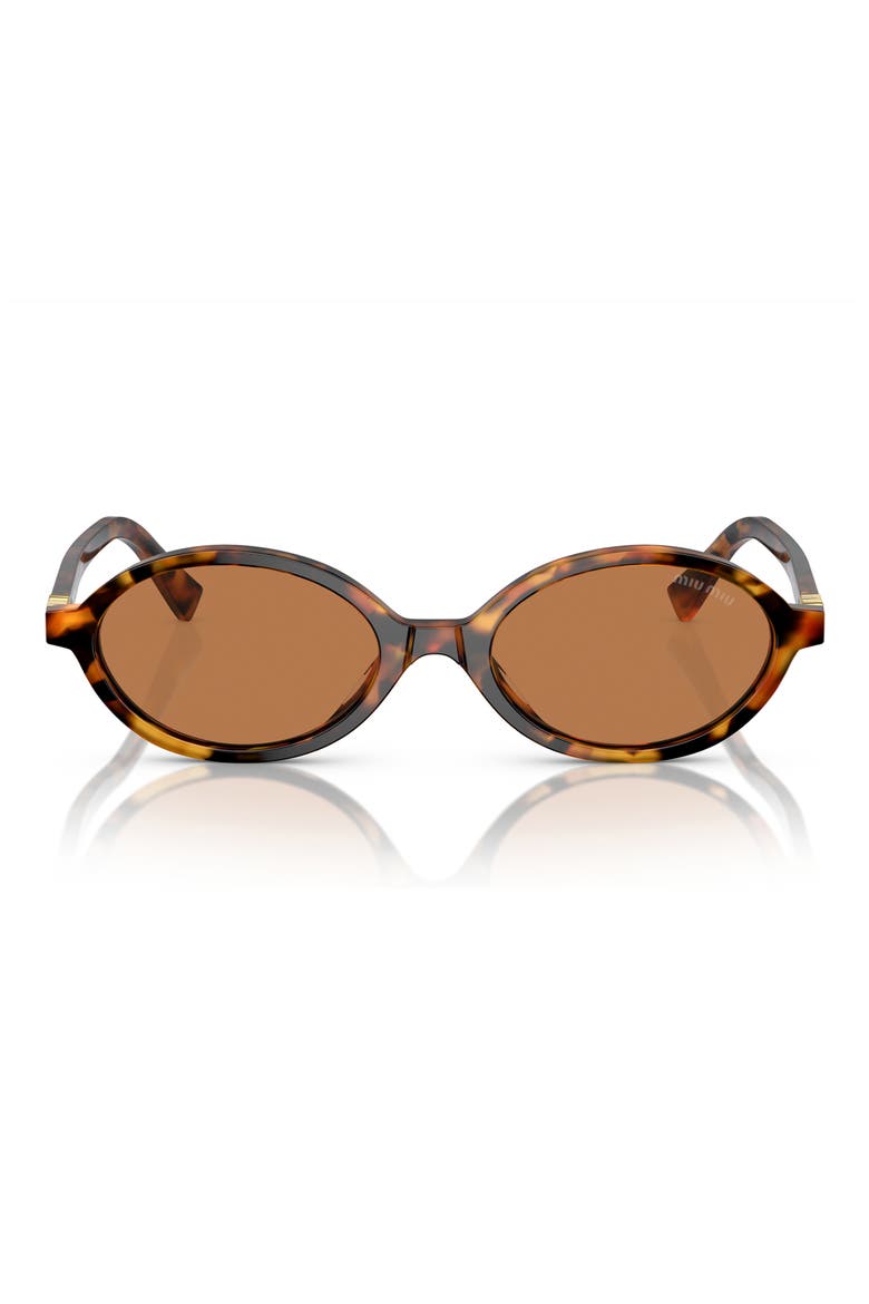 50mm Oval Sunglasses, Alternate, color, LIGHT HAVANA / BROWN