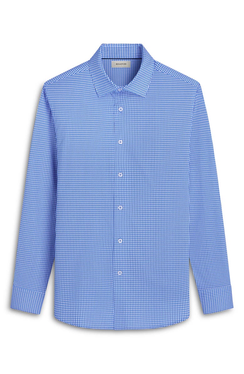 Bugatchi James OoohCotton<sup>®</sup> Check Print Button-Up Shirt, Alternate, color, Classic Blue