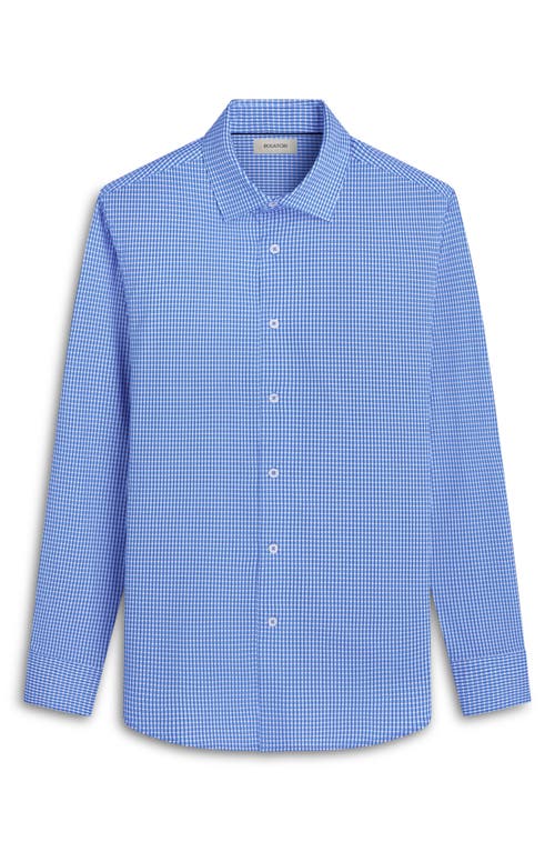 Bugatchi James Ooohcotton® Check Print Button-up Shirt In Classic Blue
