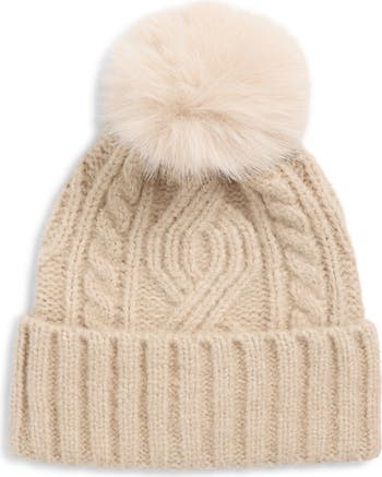 Treasure & Bond Cable Stitch Pom Beanie | Nordstrom display picture 1