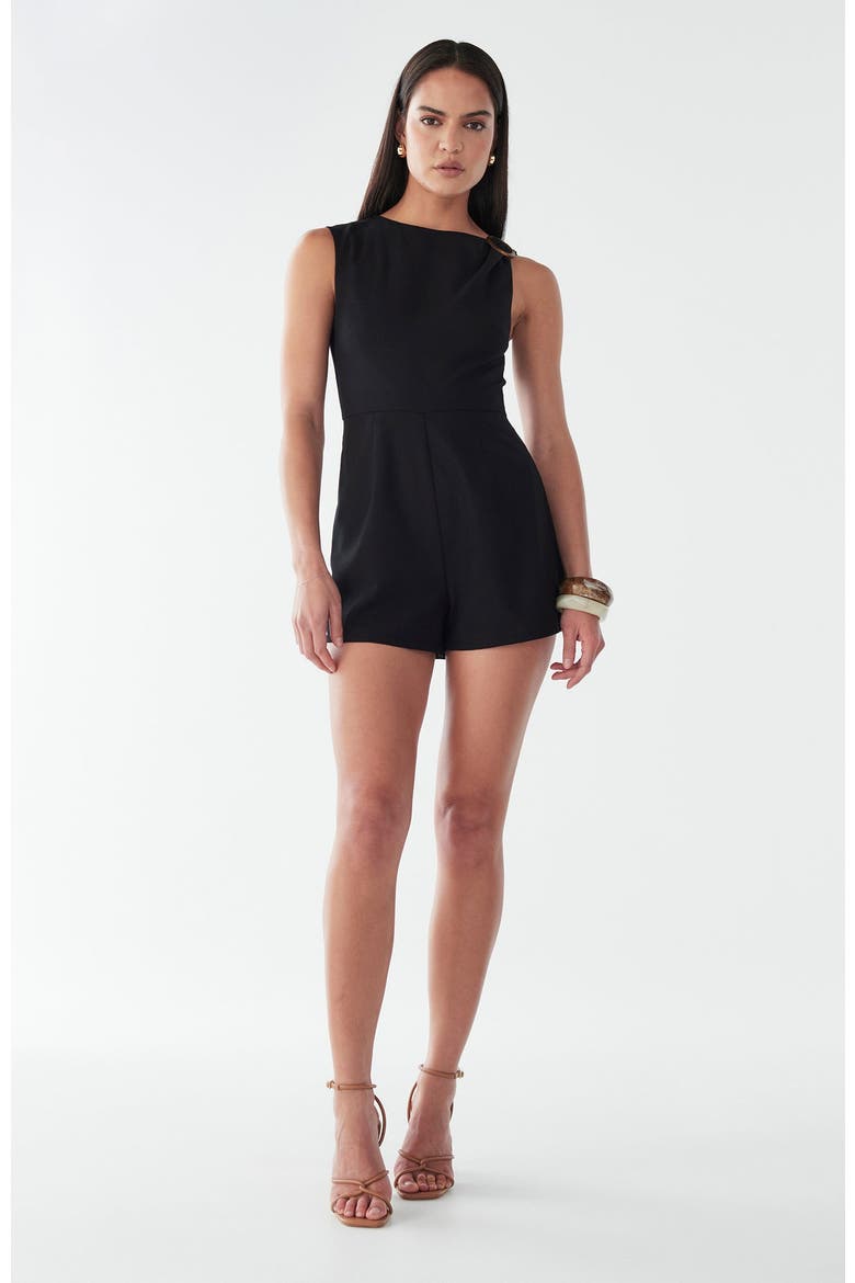Zenay Playsuit, Alternate, color, Black