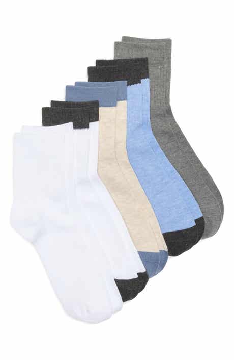 NORDSTROM RACK Assorted 5-Pack Quarter Crew Socks