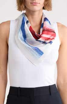 Vince Camuto Watercolor Stripe Square Scarf