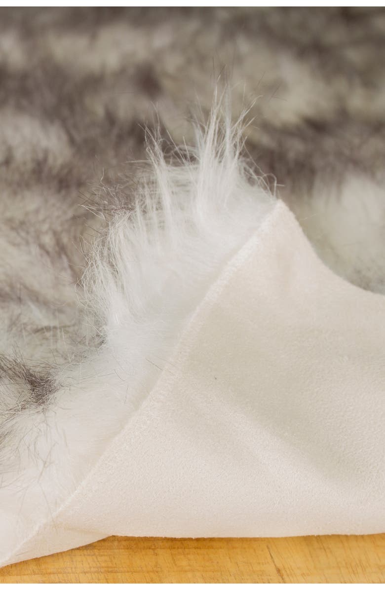 LUXE Faux Fur Gordon Rug - 2ft x 3ft - Gradient Grey, Alternate, color, Gradient Grey