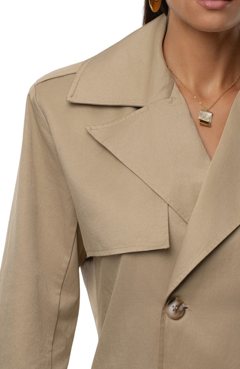 JLUXLABEL Horizons Double Breasted Trench Bodysuit, Alternate, color,