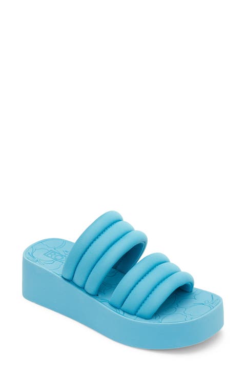 Totally Tubular Platform Wedge Slide Sandal