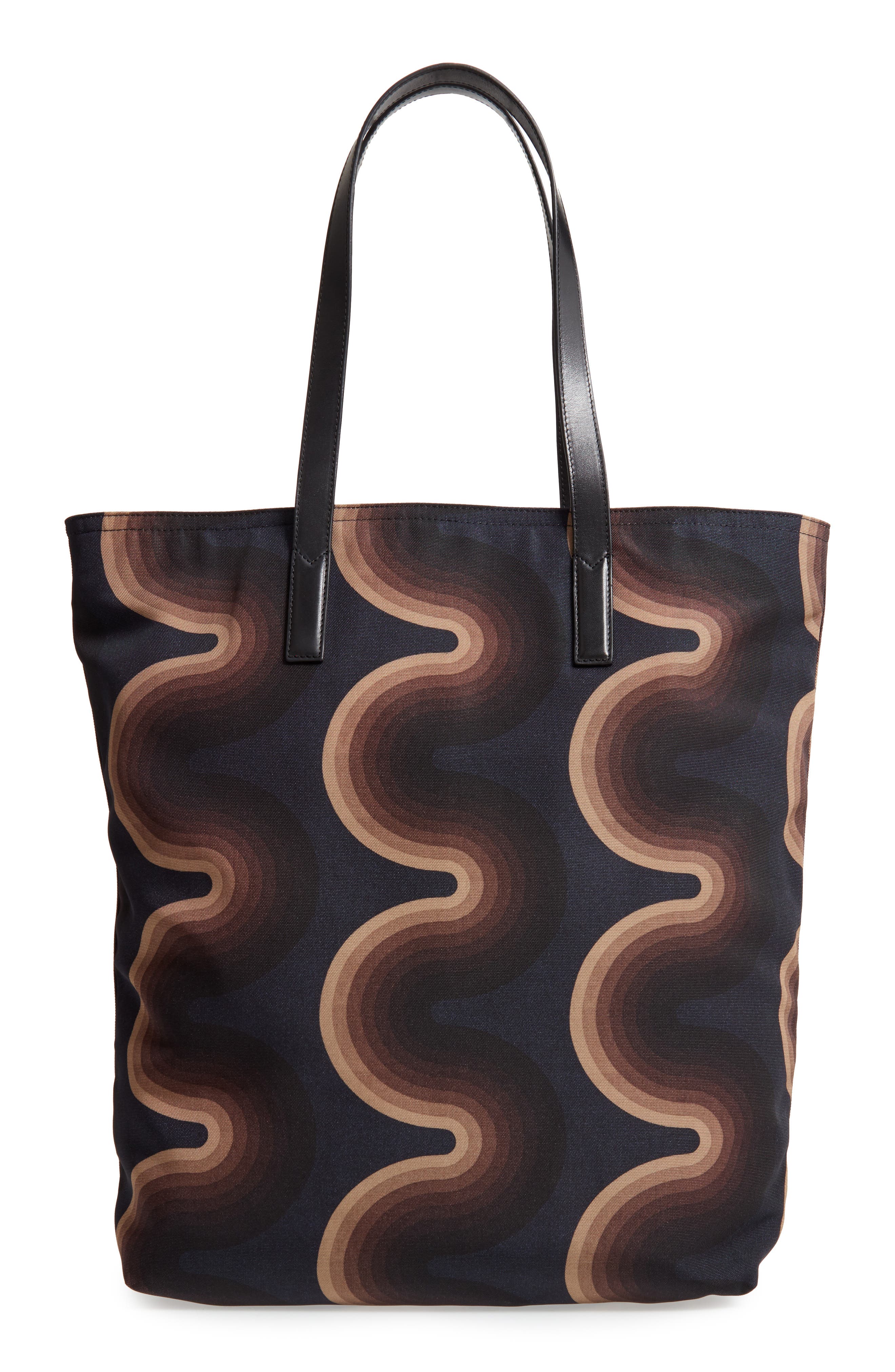 Dries Van Noten Wave Print Tote Bag, Alternate, color, 
