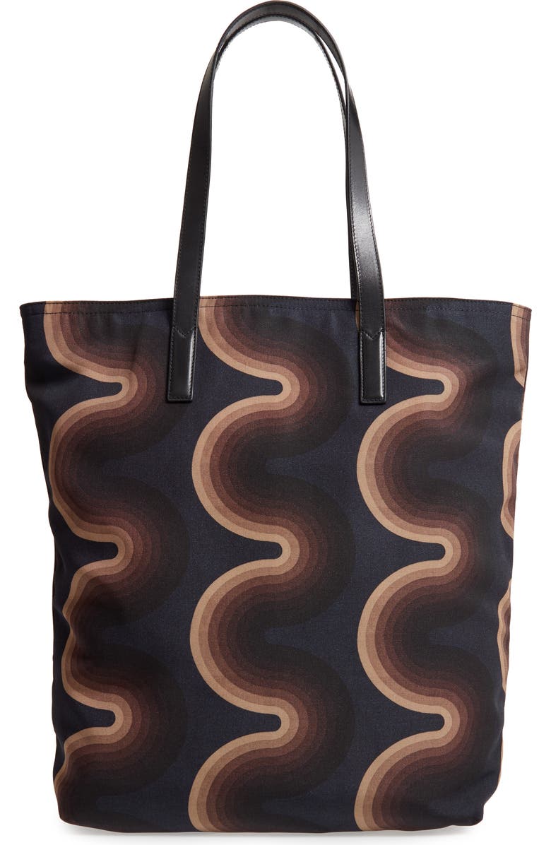 Dries Van Noten Wave Print Tote Bag, Alternate, color,