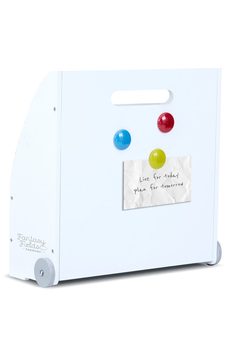 Teamson Kids Fantasy Fields 3-Pack Wheeled Dry Erase Bookcase Organizers, Alternate, color, 