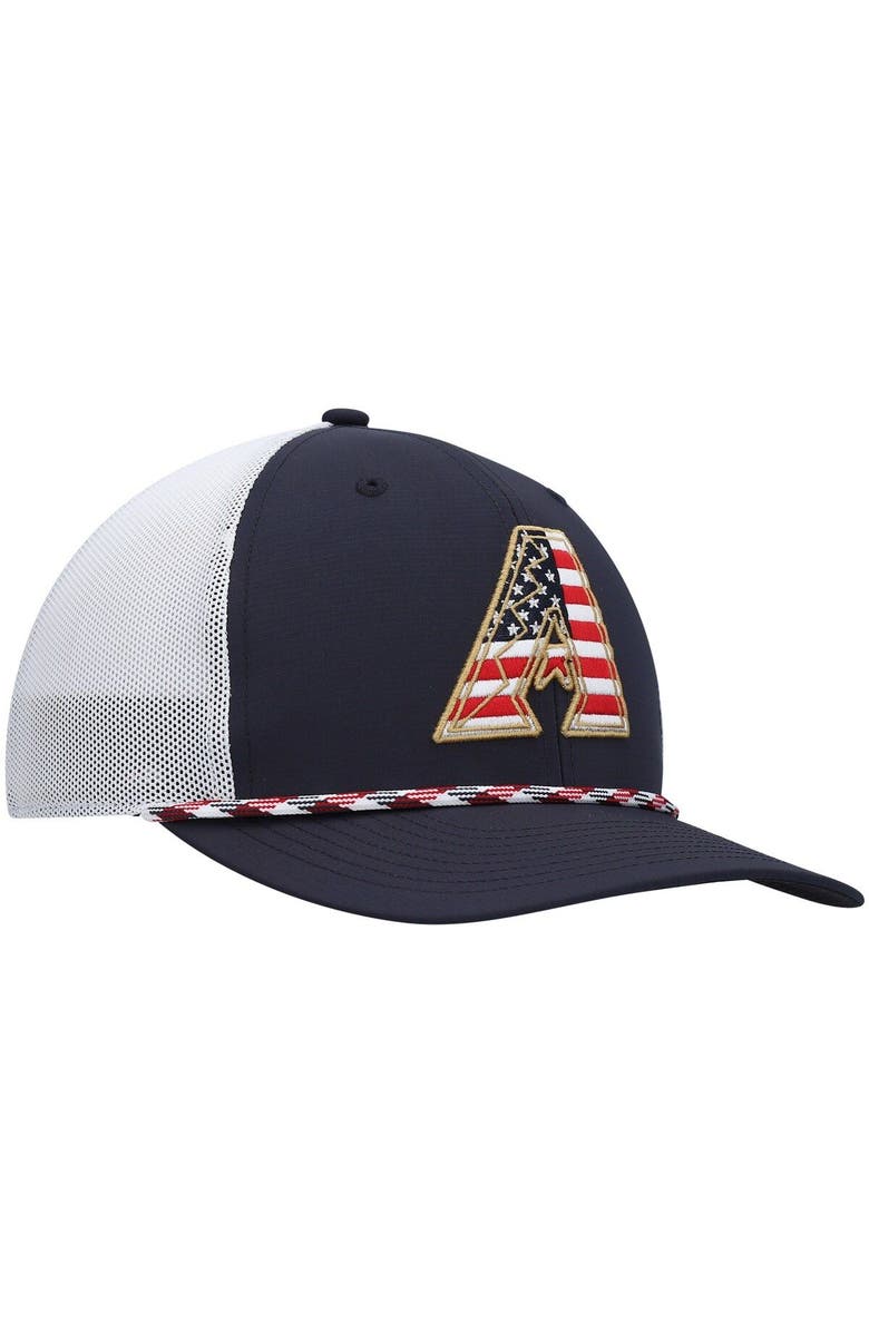 '47 Men's '47 Navy/White Arizona Diamondbacks Flag Fill Trucker Snapback Hat, Alternate, color, 