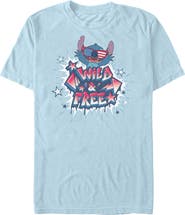 Lilo & Stitch Men's Lilo & Stitch Troublemaker Wild and Free Graphic T-Shirt