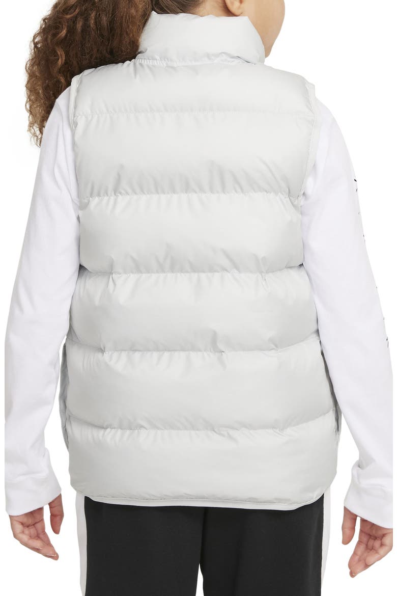 Kids' Sportswear Puffer Vest, Alternate, color, PHOTON DUST/ WHITE
