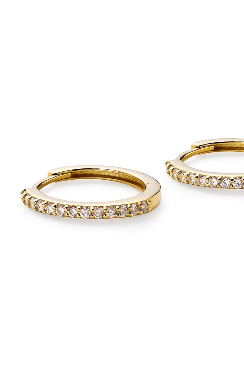 Ana Luisa Diamond Hoop Earrings - Diamond Huggie Hoops Medium, Alternate, color, 