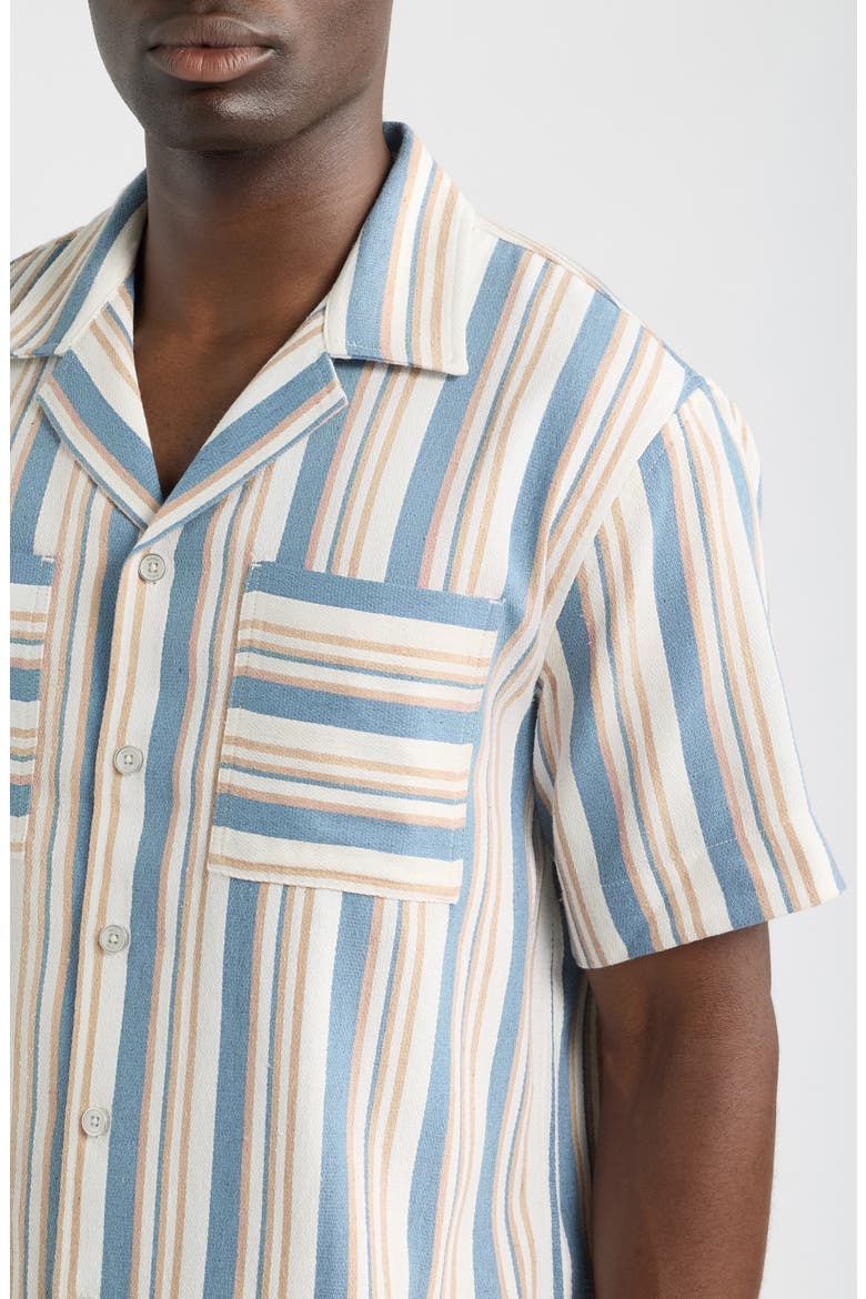 Celeste Stripe Camp Shirt, Alternate, color, BLUE/ WHITE STRI